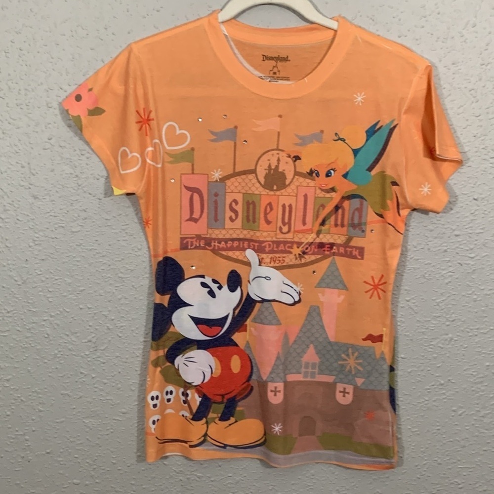 Disney‎ Parks Disneyland Vtg Sign & Mickey Mouse Tee
Size M Rare Print